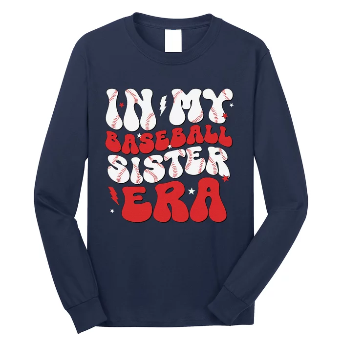 Baseball Sister Funny Women Mothers Day Long Sleeve Shirt