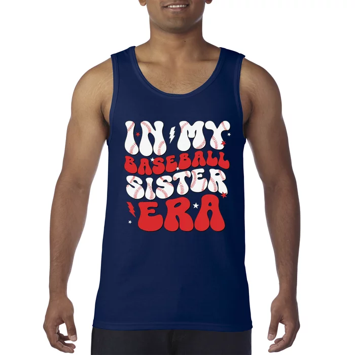 Baseball Sister Funny Women Mothers Day Tank Top