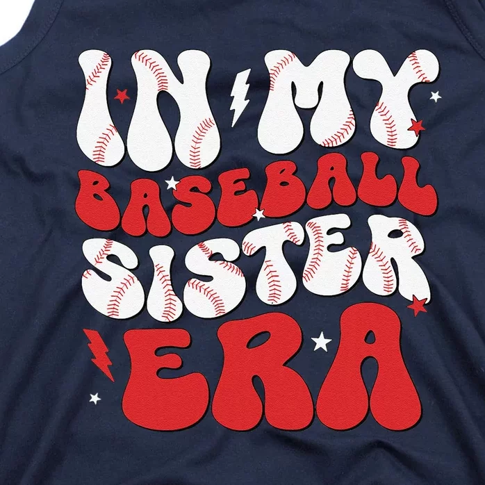 Baseball Sister Funny Women Mothers Day Tank Top