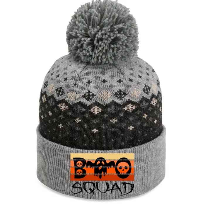 Boo Squad Funny Happy Halloween Cute Ghost The Baniff Cuffed Pom Beanie