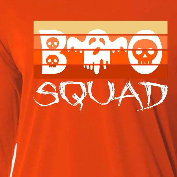 Boo Squad Funny Happy Halloween Cute Ghost Cooling Performance Long Sleeve Crew