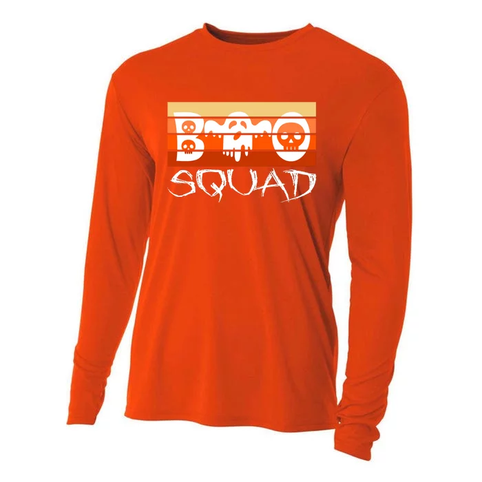 Boo Squad Funny Happy Halloween Cute Ghost Cooling Performance Long Sleeve Crew