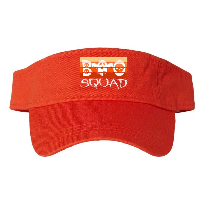 Boo Squad Funny Happy Halloween Cute Ghost Valucap Bio-Washed Visor