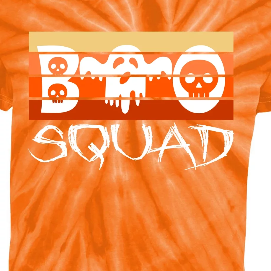 Boo Squad Funny Happy Halloween Cute Ghost Kids Tie-Dye T-Shirt