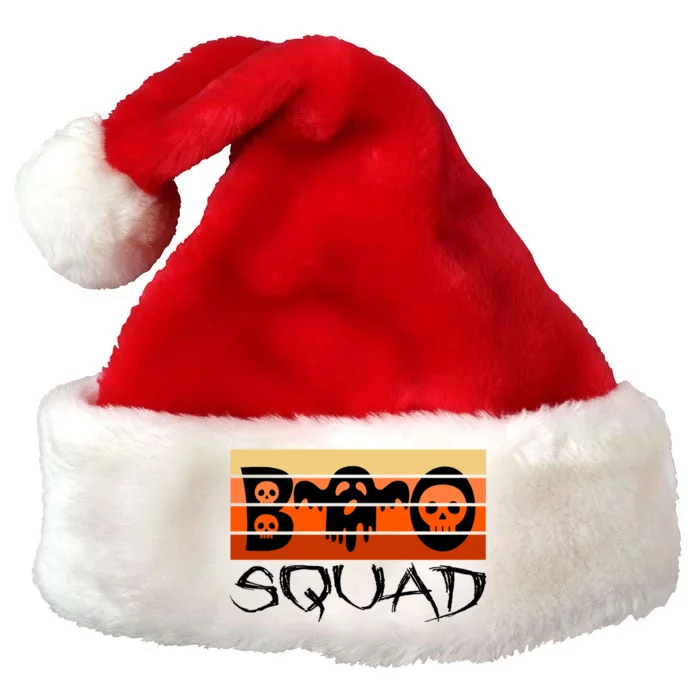 Boo Squad Funny Happy Halloween Cute Ghost Premium Christmas Santa Hat