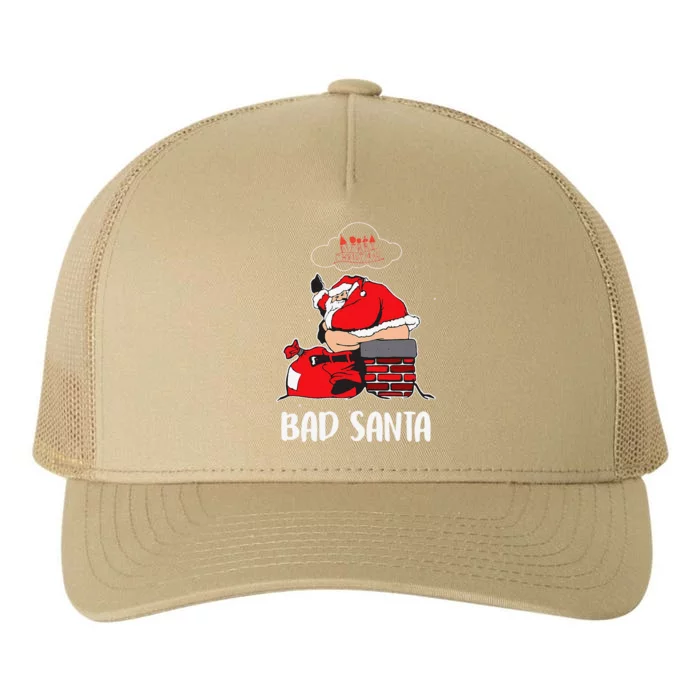 Bad Santa Funny Santa Xmas Christmas Pajamas Family Group Yupoong Adult 5-Panel Trucker Hat