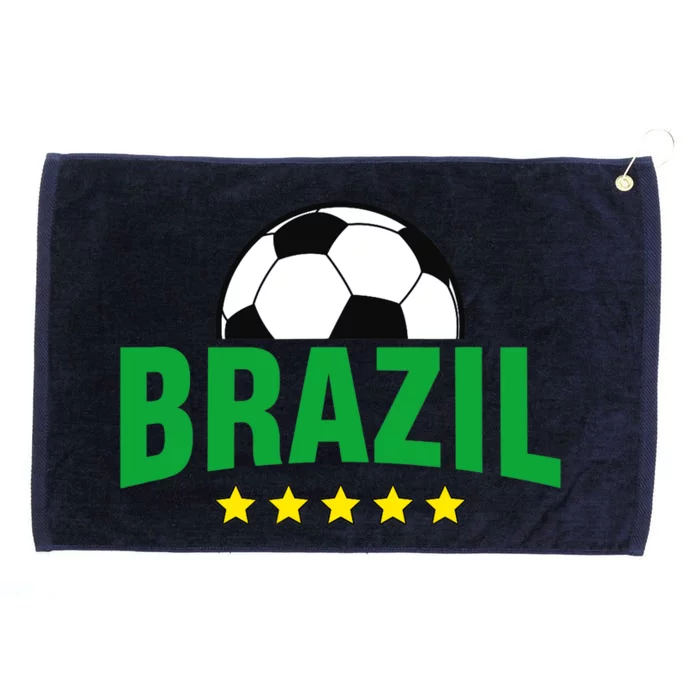 Brazil Soccer Fan Grommeted Golf Towel