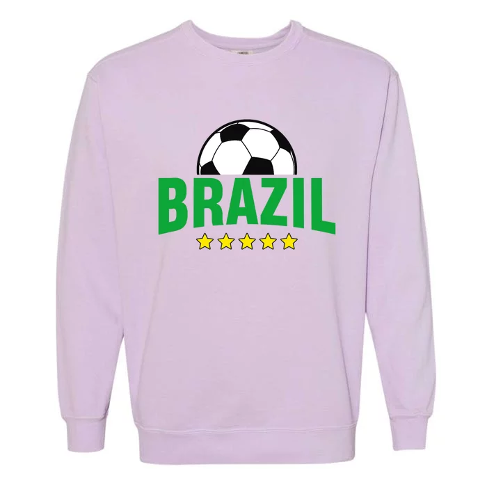 Brazil Soccer Fan Garment-Dyed Sweatshirt