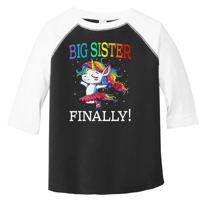 Big Sister Finally Unicorn Toddler Fine Jersey T-Shirt