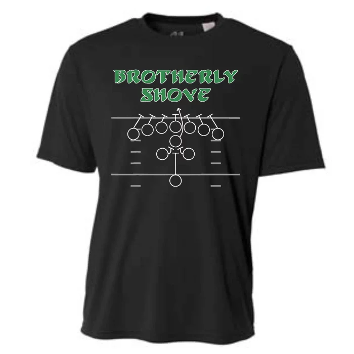 Brotherly Shove Football Mom Funny Football Fan Vintage Cooling Performance Crew T-Shirt