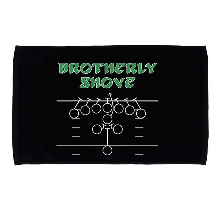 Brotherly Shove Football Mom Funny Football Fan Vintage Microfiber Hand Towel