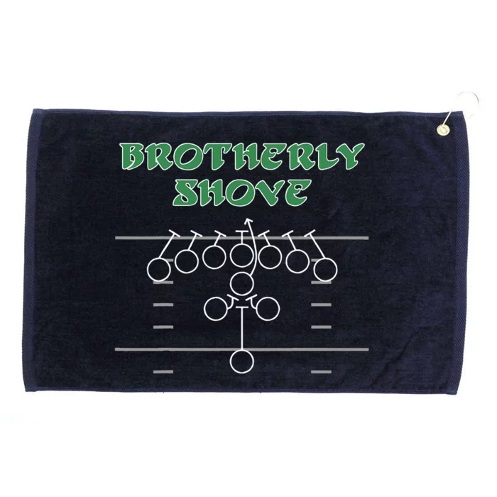 Brotherly Shove Football Mom Funny Football Fan Vintage Grommeted Golf Towel