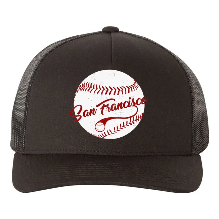 Baseball San Francisco Vintage Giant Ball National Pastime Yupoong Adult 5-Panel Trucker Hat