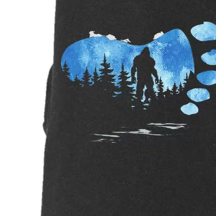 Bigfoot Sasquatch Full Moon In The Forest Doggie 3-End Fleece Hoodie