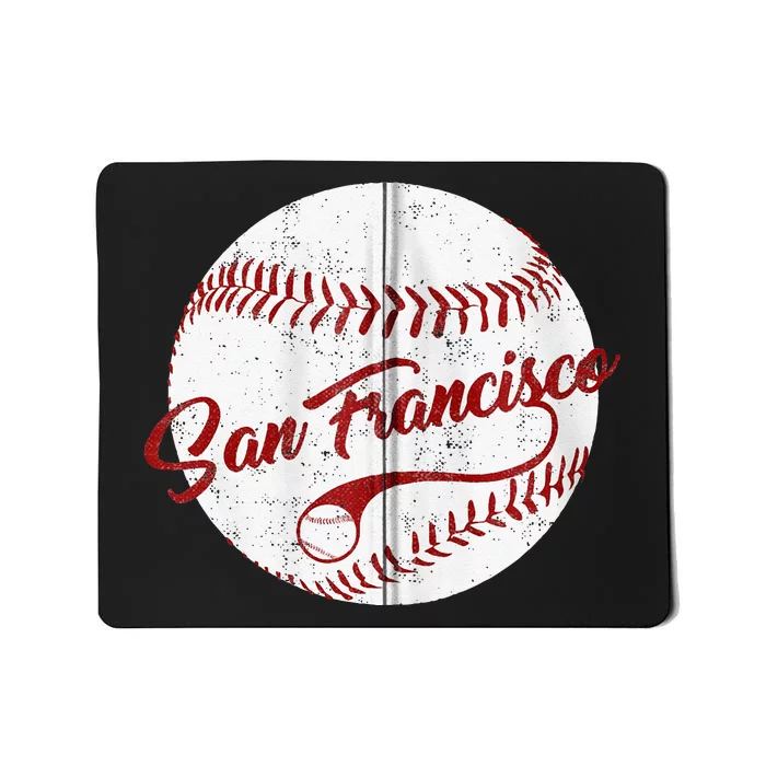 Baseball San Francisco Vintage Giant Ball National Pastime Mousepad