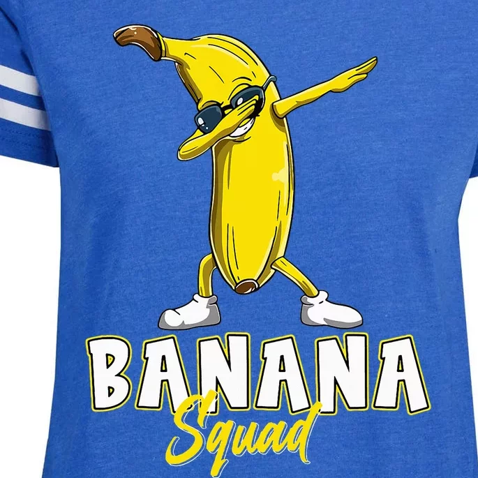 Banana Squad Funny Dabbing Banana Food & Dab Enza Ladies Jersey Football T-Shirt