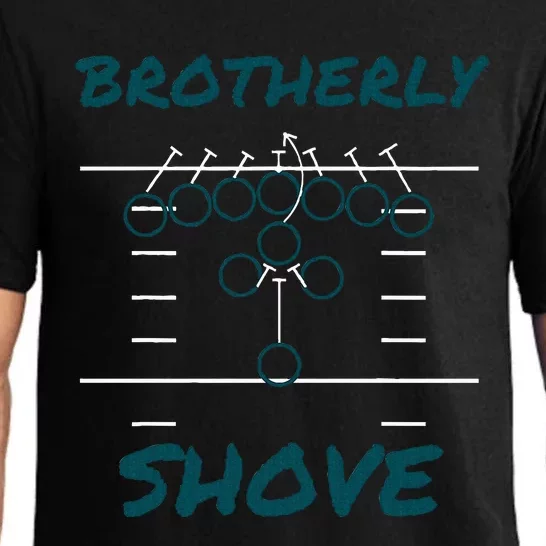 Brotherly Shove Funny Football Pajama Set