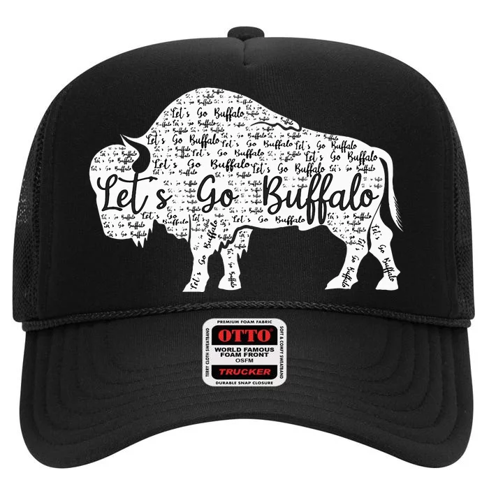 Buffalo Sports Fan Gear Let's Go Buffalo! High Crown Mesh Trucker Hat