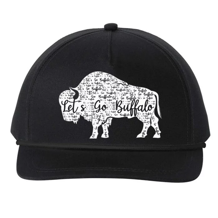 Buffalo Sports Fan Gear Let's Go Buffalo! Snapback Five-Panel Rope Hat