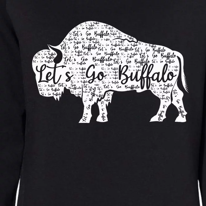 Buffalo Sports Fan Gear Let's Go Buffalo! Womens California Wash Sweatshirt