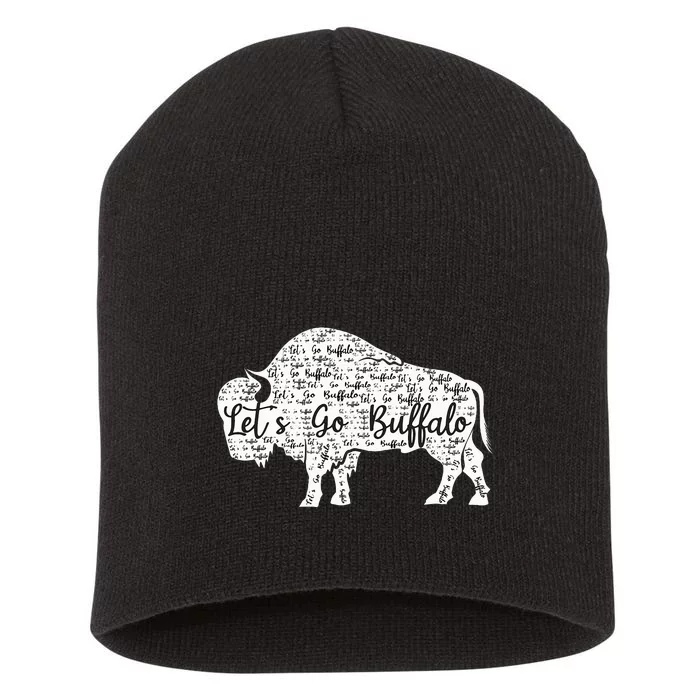 Buffalo Sports Fan Gear Let's Go Buffalo! Short Acrylic Beanie