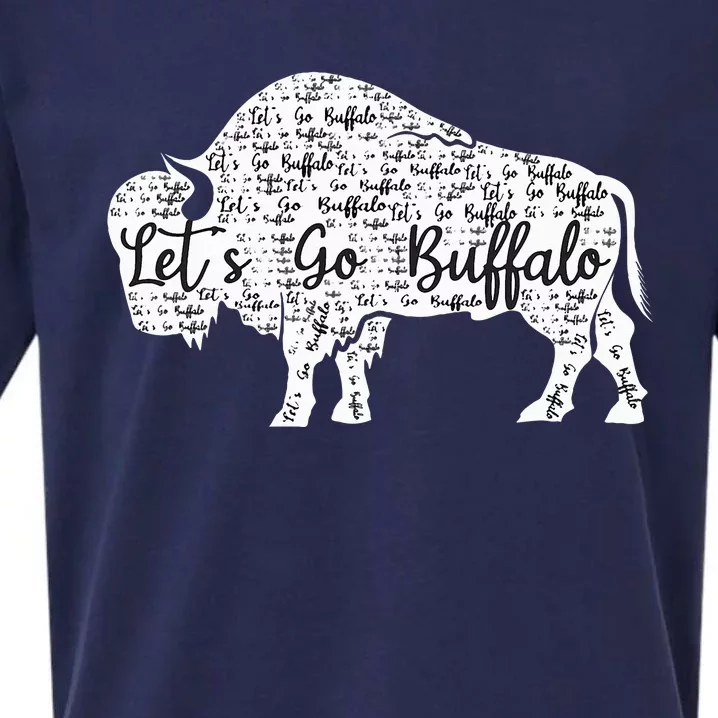 Buffalo Sports Fan Gear Let's Go Buffalo! Sueded Cloud Jersey T-Shirt