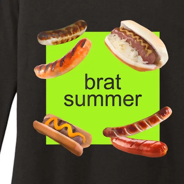 Brat Summer Funny Hot Dog Bratwurst Summer Womens CVC Long Sleeve Shirt