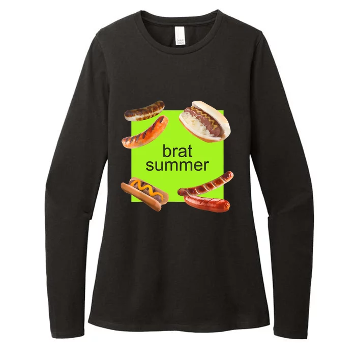 Brat Summer Funny Hot Dog Bratwurst Summer Womens CVC Long Sleeve Shirt