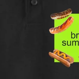 Brat Summer Funny Hot Dog Bratwurst Summer Dry Zone Grid Performance Polo