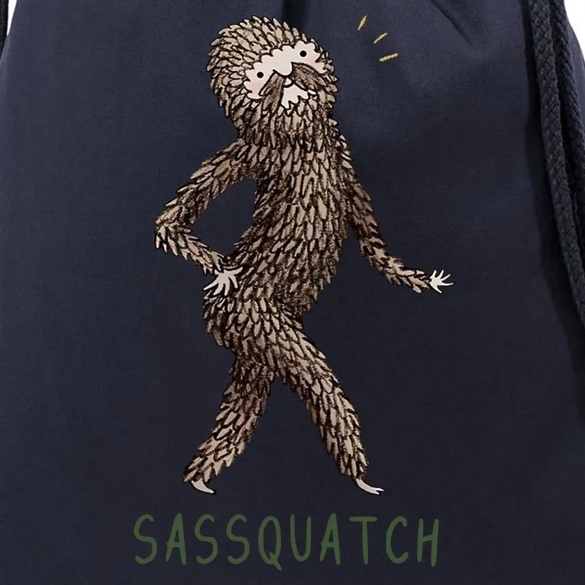 Bigfoot Sassquatch Funny Sassy Drawstring Bag