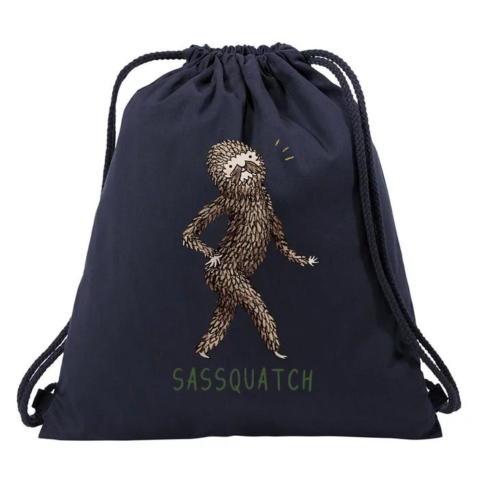 Bigfoot Sassquatch Funny Sassy Drawstring Bag