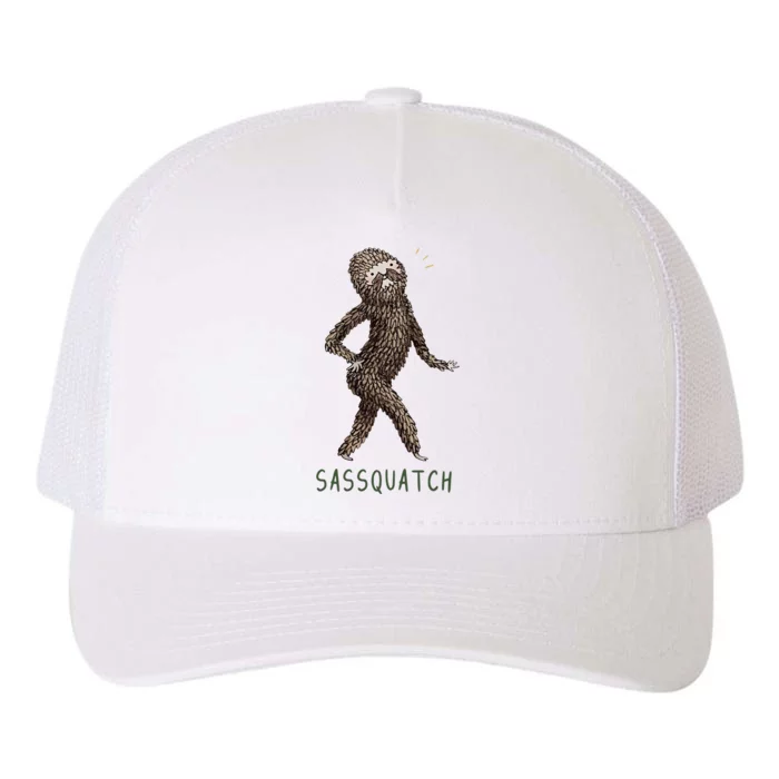 Bigfoot Sassquatch Funny Sassy Yupoong Adult 5-Panel Trucker Hat