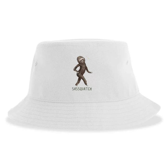 Bigfoot Sassquatch Funny Sassy Sustainable Bucket Hat