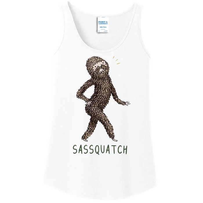 Bigfoot Sassquatch Funny Sassy Ladies Essential Tank