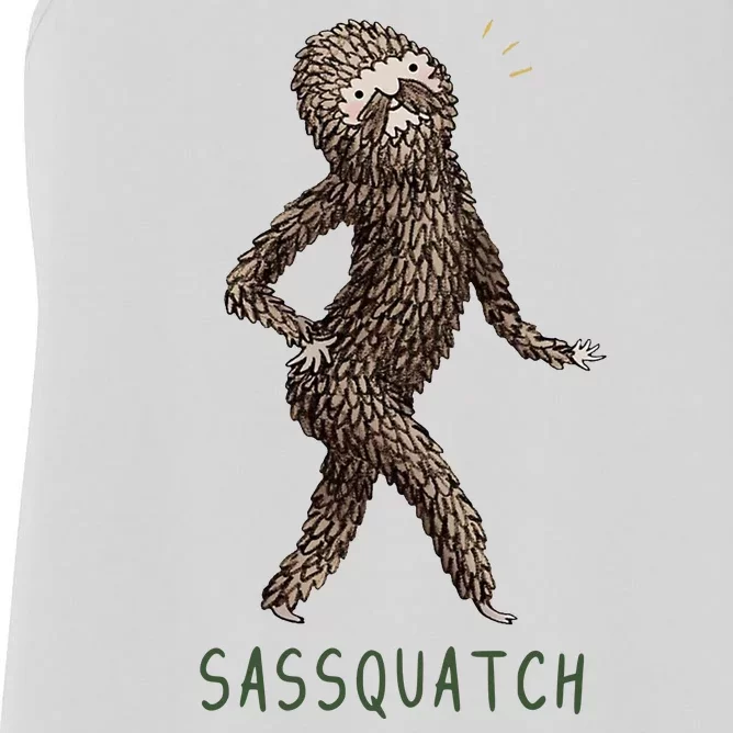 Bigfoot Sassquatch Funny Sassy Women's Racerback Tank