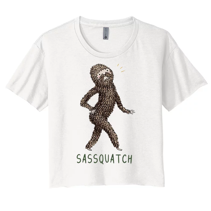 Bigfoot Sassquatch Funny Sassy Women's Crop Top Tee