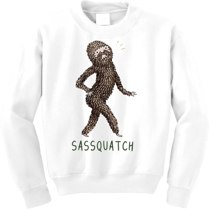 Bigfoot Sassquatch Funny Sassy Kids Sweatshirt