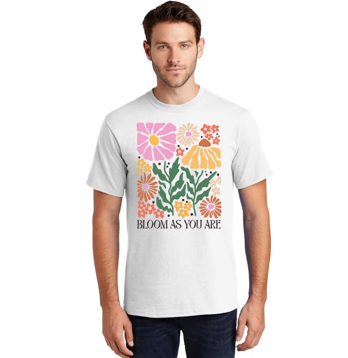 Boho Summer Flower Botanical Nature Lover Floral Wildflower Tall T-Shirt