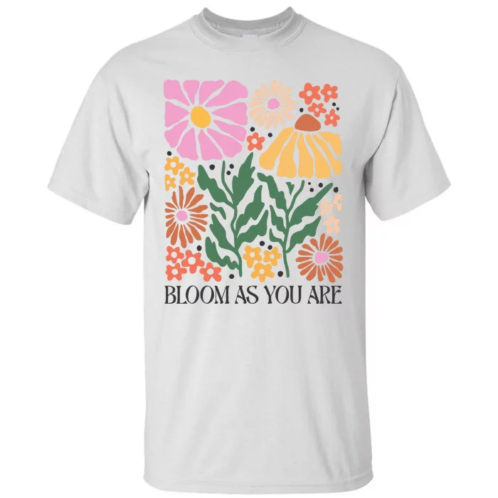 Boho Summer Flower Botanical Nature Lover Floral Wildflower Tall T-Shirt