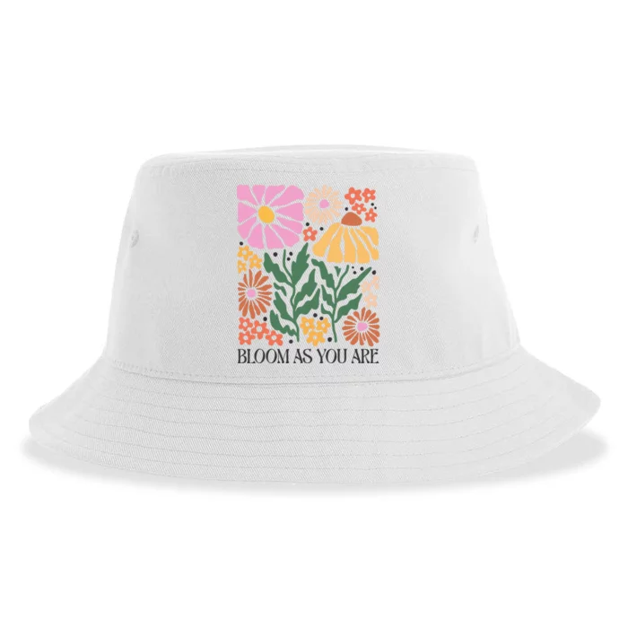 Boho Summer Flower Botanical Nature Lover Floral Wildflower Sustainable Bucket Hat