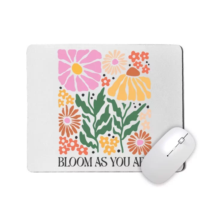 Boho Summer Flower Botanical Nature Lover Floral Wildflower Mousepad