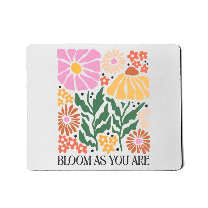 Boho Summer Flower Botanical Nature Lover Floral Wildflower Mousepad