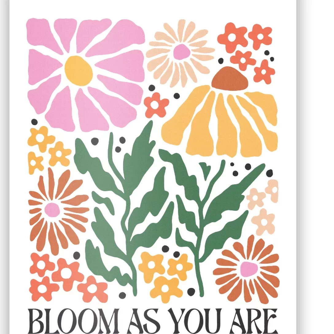 Boho Summer Flower Botanical Nature Lover Floral Wildflower Poster