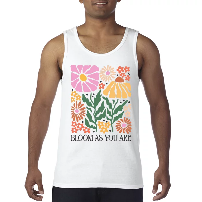 Boho Summer Flower Botanical Nature Lover Floral Wildflower Tank Top