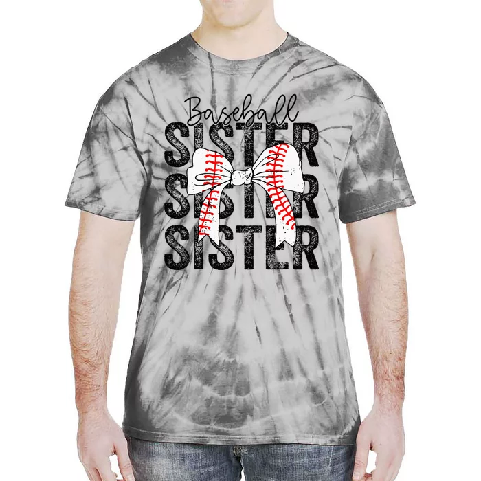 Baseball Sister Funny Baseball Life Softball Life Tie-Dye T-Shirt