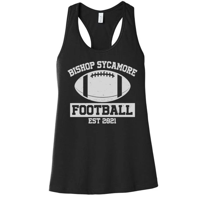 Bishop Sycamore Football EST 2021 Logo Women's Racerback Tank