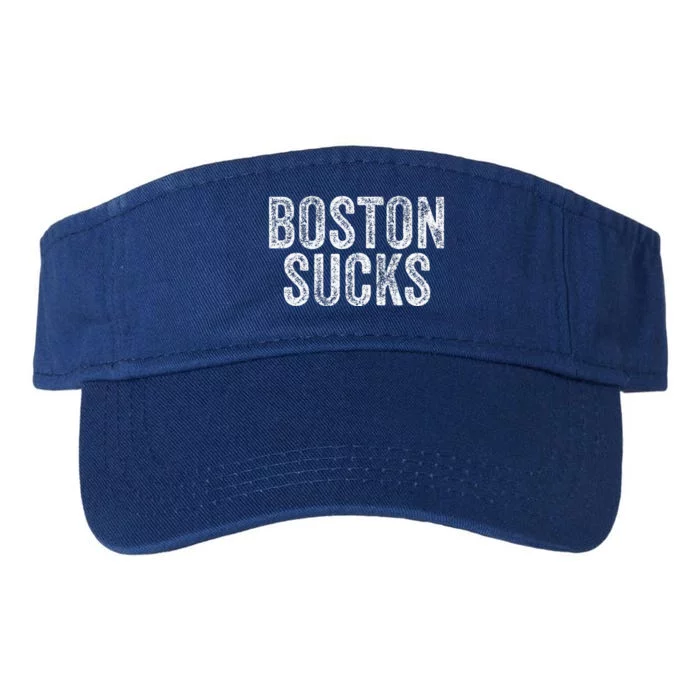 Boston Sucks Funny Hate City Gag Humor Sarcastic Valucap Bio-Washed Visor