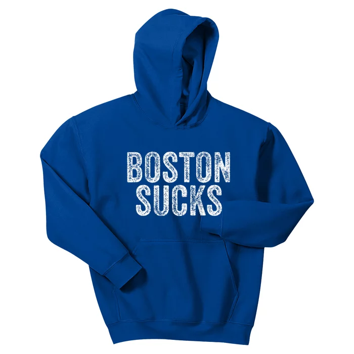 Boston Sucks Funny Hate City Gag Humor Sarcastic Kids Hoodie