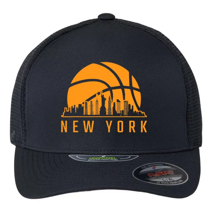 Basketball Sport Fans Player New York Game Day Skyline Flexfit Unipanel Trucker Cap