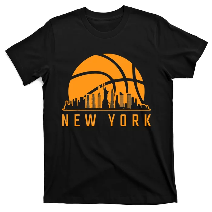 Basketball Sport Fans Player New York Game Day Skyline T-Shirt